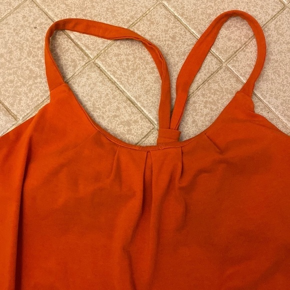 Patagonia deep orange and blue chevron tribal print cami tank with built in bra - Picture 2 of 8